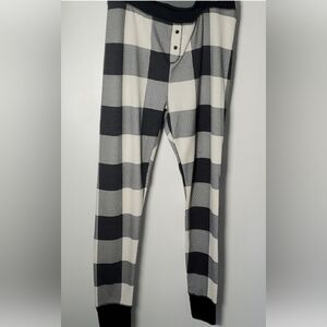 Old Navy Black and White Plaid Joggers
